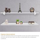 Ver imagem 2 de Kit Jogo 2 Prateleiras De Livro De Parede MDP Branco 60 X 15