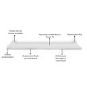 Ver imagem 5 de Kit Jogo 3 Prateleiras de Livro de Parede MDP Branco 60 x 15