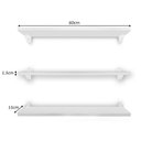 Ver imagem 6 de Kit Jogo 3 Prateleiras de Livro de Parede MDP Branco 60 x 15