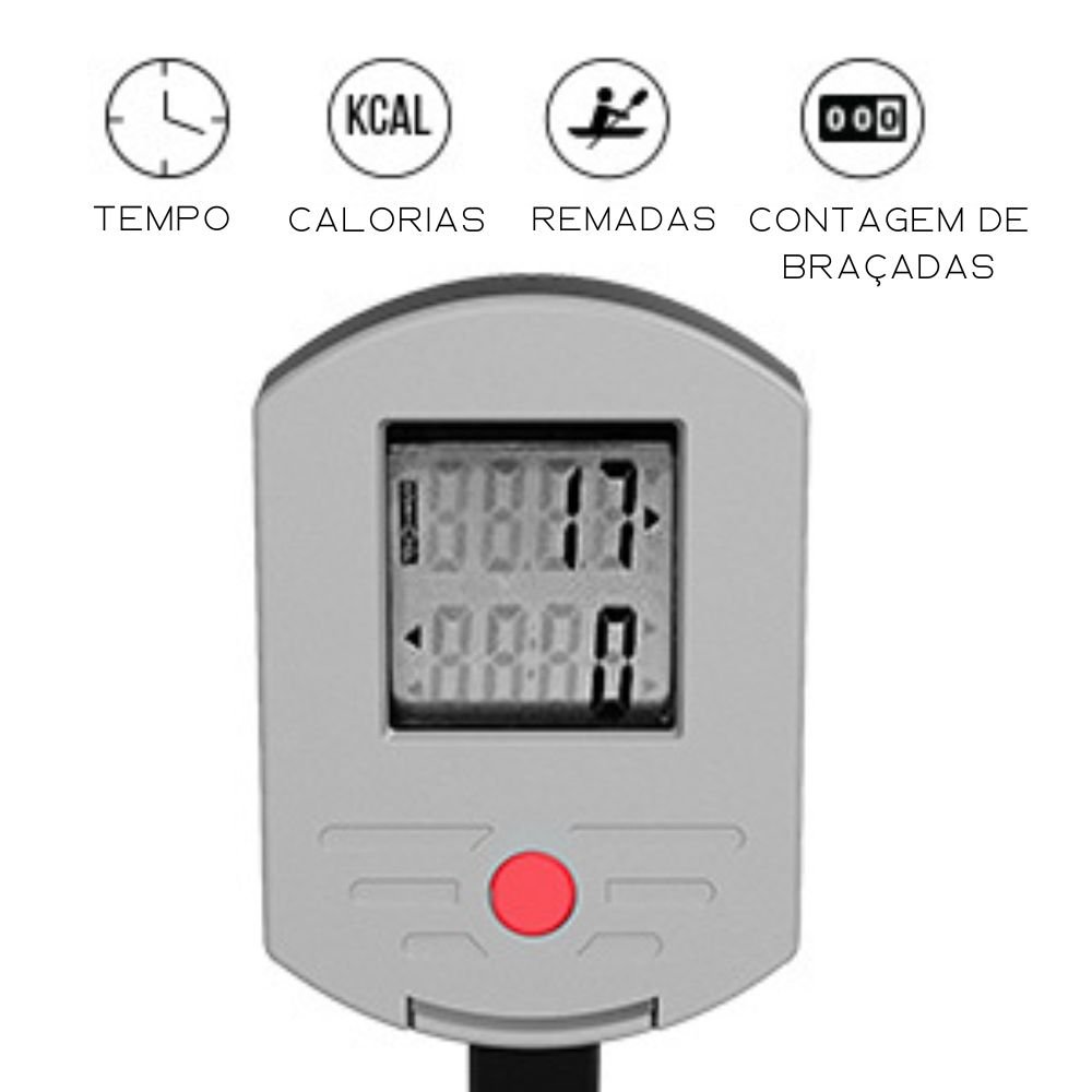 Aparelho Remada Simulador de Remo Bonafit Preto - 6