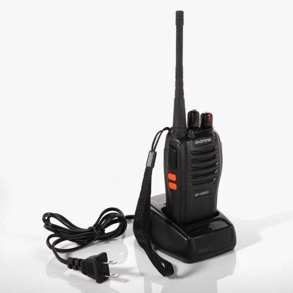 Kit 4 Walkie-Talkie Baofeng Rádio Comunicador Alto Alcance - 6