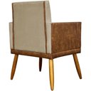 Ver imagem 4 de Kit 8 Poltronas Decorativas Modernas para Recepção Lis Corino Pé 30 Cm - Nude Suede Corino