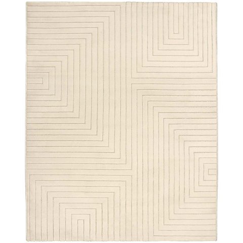 Tapete Sala Macio Alto Relevo Ortogonais Snow 1,50x2,00m