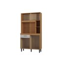 Ver imagem 3 de Cozinha Compacta Armário Organizador Duda 90cm com Gaveta - Cinamomo/Offwhite