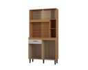 Ver imagem 3 de Cozinha Compacta Armário Organizador Duda 90cm com Gaveta - Cinamomo/Offwhite