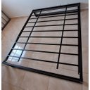 Ver imagem 3 de Cama Casal Robusta Aço Ferro Tamanho Padrão 138cmx188cm Cor Alumínio Estilo Industrial Mobbilica-03