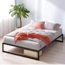 Ver imagem 2 de Cama Casal Robusta Aço Ferro Tamanho Padrão 138cmx188cm Cor Alumínio Estilo Industrial Mobbilica-03