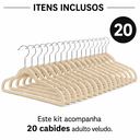 Ver imagem 7 de Kit 20 Cabide Veludo Adulto Rrister Slim Ultra Fino Não Escorrega