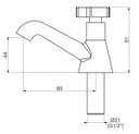 Ver imagem 2 de Torneira de Mesa para Lavatório Like Bica Baixa Cromado - Perflex 10747710