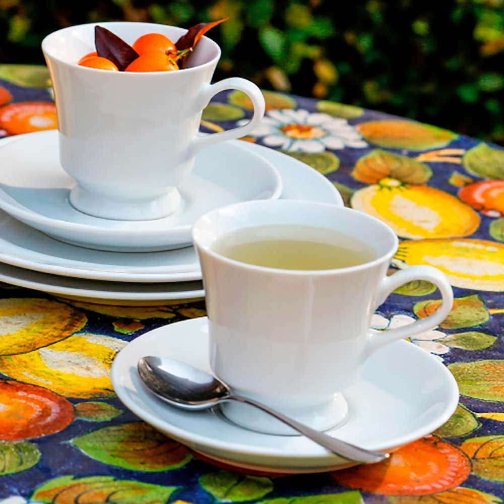 Jogo de Jantar e Chá Porcelana 30 Peças com Pratos Rasos e Fundos Capri Germer - 4
