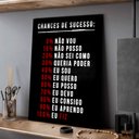 Ver imagem 1 de Quadro Decorativo Motivacional Chances de Sucesso em Moldura Caixa TACOLADO PAPEL DE PAREDE Moldura 