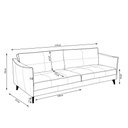 Ver imagem 4 de Sofá Sala de Estar Decorativo Living 224cm Pés de Madeira Peoria Couro Marrom Chocolate Manchado G93