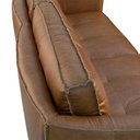 Ver imagem 7 de Sofá Sala de Estar Decorativo Living 224cm Pés de Madeira Peoria Couro Marrom Chocolate Manchado G93