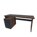 Ver imagem 2 de Mesa de Escritório LN40 1,60 x 0,70 com 3 Gavetas Nogal com Preto