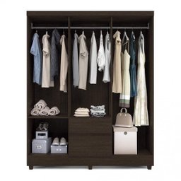 Guarda Roupa Casal 6 Portas Flash Ll 62920 Ébano Touch Demóbile - 2