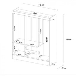 Guarda Roupa Casal 6 Portas Flash Ll 62920 Ébano Touch Demóbile - 4