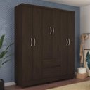 Ver imagem 1 de Guarda Roupa Casal 6 Portas Flash Ll 62920 Ébano Touch Demóbile