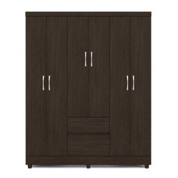 Guarda Roupa Casal 6 Portas Flash Ll 62920 Ébano Touch Demóbile - 3