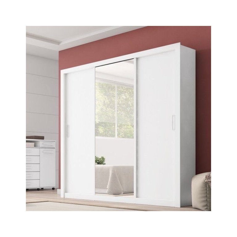 GUARDA ROUPA RESIDENCE 3 PORTAS BRANCO - DEMÓBILE