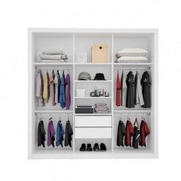 GUARDA ROUPA RESIDENCE 3 PORTAS BRANCO - DEMÓBILE - 3