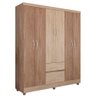 Guarda Roupa Casal 6 Portas Flash ll 62920 Nogal / Vanilla Touch Demóbile - 1