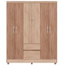 Ver imagem 2 de Guarda Roupa Casal 6 Portas Flash Ll 62920 Nogal / Vanilla Touch Demóbile