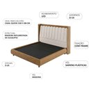 Ver imagem 6 de Cama Japonesa Queen Cabeceira Mira Corano Caramelo Linho Cru MDF Firenze