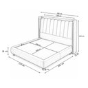 Ver imagem 3 de Cama Japonesa Queen Cabeceira Mira Corano Caramelo Linho Cru MDF Firenze