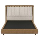 Ver imagem 4 de Cama Japonesa Queen Cabeceira Mira Corano Caramelo Linho Cru MDF Firenze