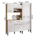 Ver imagem 5 de Armário de Cozinha Compacta Arizona Sharp Carraro Carvalho com Branco