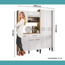 Ver imagem 7 de Armário de Cozinha Compacta Arizona Sharp Carraro Carvalho com Branco