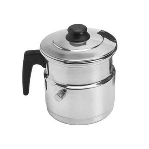 Leiteira Térmica com Apito Alumínio Polido Fortaleza