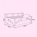 Ver imagem 2 de Cama Completa Lanna + Colchão + Enxoval Trança Azul 2,5m + Lousa Mágica Quarto Menino Infantil Luxo