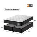 Ver imagem 5 de Cama Box Baú Queen Bipartido Preto + Colchão Molas Ensacadas Zidi Bahamas 158x198x66cm