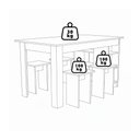 Ver imagem 7 de Mesa com Nichos 4 Bancos 140 Cm B21 Montana Novam