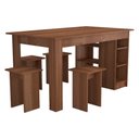 Ver imagem 5 de Mesa com Nichos 4 Bancos 140 Cm B21 Montana Novam