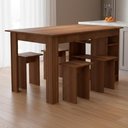Ver imagem 2 de Mesa com Nichos 4 Bancos 140 Cm B21 Montana Novam