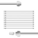 Ver imagem 1 de Engate Mangueira Flexível para Descarga 40cm X 1/2" Branco | Astra| Kit 10 Un