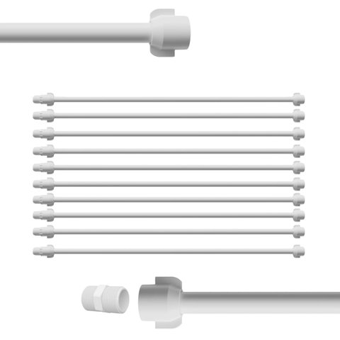 Engate Mangueira Flexível para Descarga 40cm X 1/2" Branco | Astra| Kit 10 Un