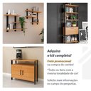 Ver imagem 7 de Balcão Sala 180cm 4 Portas 100% Mdf Dalla Costa Casa Lar Cor:freijó com Preto Fosco