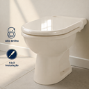 Ver imagem 2 de Tampa Assento Vaso Sanitário Calypso Incepa Almofadado Bege Biscuit Durín