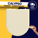 Ver imagem 1 de Tampa Assento Vaso Sanitário Calypso Incepa Almofadado Bege Biscuit Durín