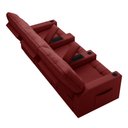 Ver mais imagens de Poltrona do Papai Reclinável Sala de Cinema Movie 3 Lugares Manual Baú USB Veludo Vermelho Gran Belo
