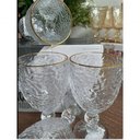 Ver imagem 3 de Taça de Água Cristal com Fio de Ouro 320 Ml - Lyor