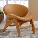 Ver imagem 2 de Poltrona Decorativa Orgânica Sala Living Kadosh L02 Couríssimo Canela - Lyam Decor