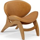 Ver imagem 1 de Poltrona Decorativa Orgânica Sala Living Kadosh L02 Couríssimo Canela - Lyam Decor