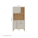 Ver imagem 3 de Armário de Cozinha Compacto Zen 3 Portas 1 Gaveta Freijó e Soft