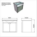 Ver imagem 3 de Gabinete para Banheiro 62cm x 63cm Classic Prata/Silver