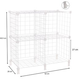 Estante Aramada de Organização - 4 Nichos - 2