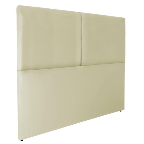 Cabeceira Modular Estofada para Cama Luxo Clean Corino Rbl:solteiro Tradicional/bege